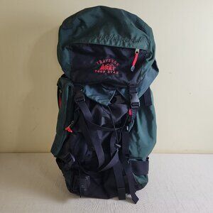 REI Traverse Tour Star Large Green & Black Backpack with Many Compartments